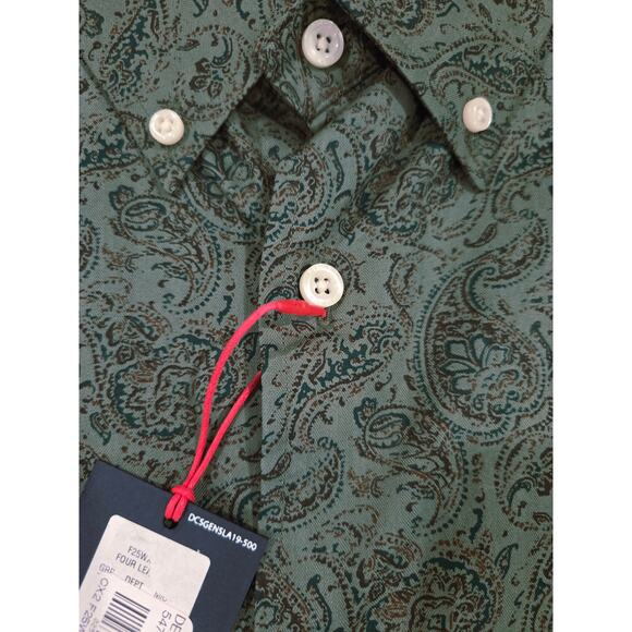 NWT Cremieux Men's Gray Parsley Print LS Shirt XL - Picture 3 of 5